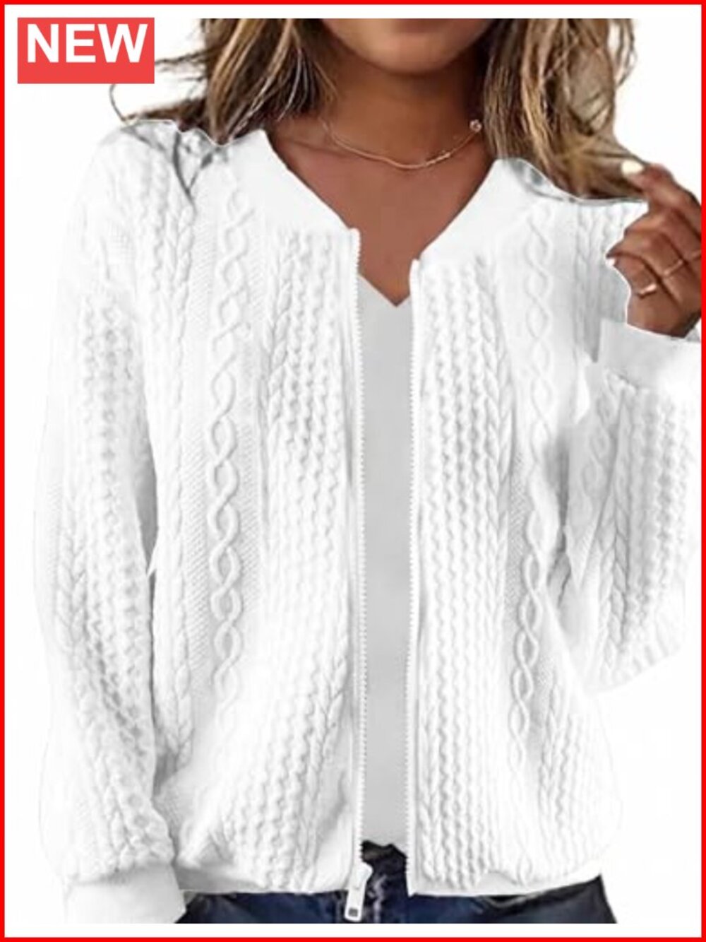 Women's Zip Up Cardigan Hoodie Long Sleeve Casual Sweater Jacket